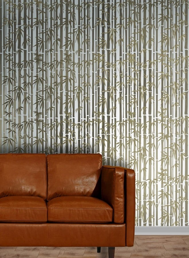 DECORZE Bamboo Stencils for Wall Painting Bramboo Branch Stencils for Painting Bamboo Wall Stencils (DWS -15) - Image 1